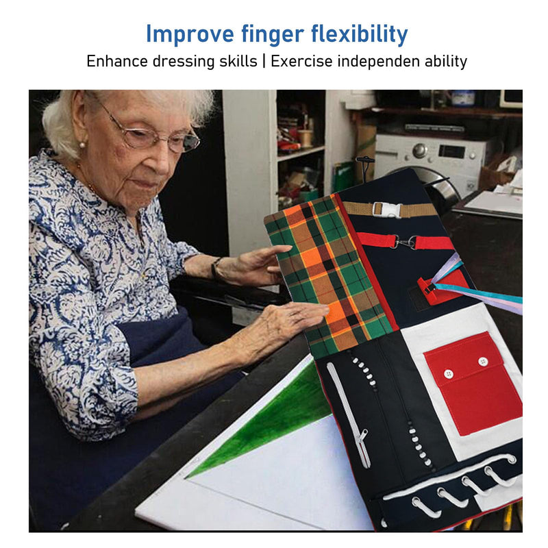 [Australia] - Topyond Dementia Sensory Blanket, Anxiety Relief Aid, Calming Activities for Elderly, Calming Sensory Support for Alzheimer's, Relaxing Fidget Blanket 