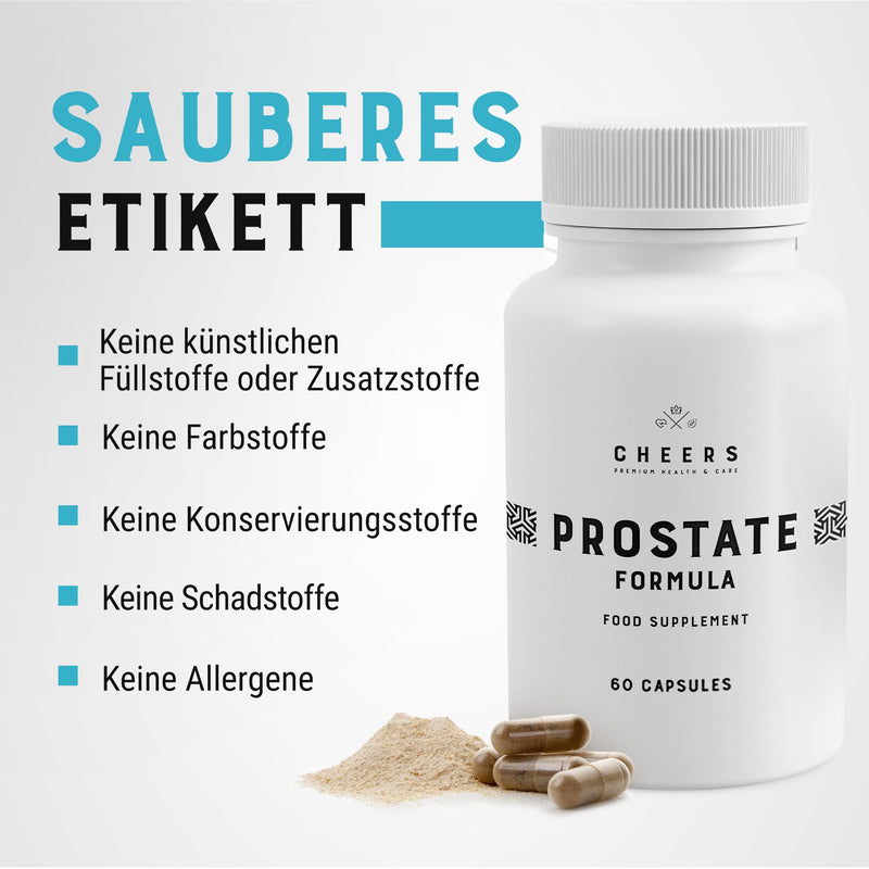 [Australia] - CHEERS - Prostate Formula, 60 Capsules for Urinary and Prostate Support, Prostate Supplement for Men, Selenium Supplement with Vitamin B6 and Zinc 