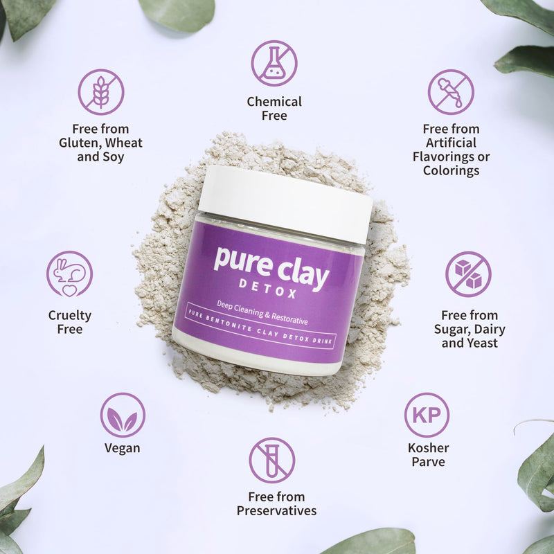 Detox | Therapeutic Grade Calcium Bentonite Clay Powder | GRAS-Affirmed | Indian Healing Face Mask | Deep Pore Cleansing | Body Wrap Hair Mask Bath | Ultra Fine | 16 oz | Acne Oily Skin Foot Detox Drink