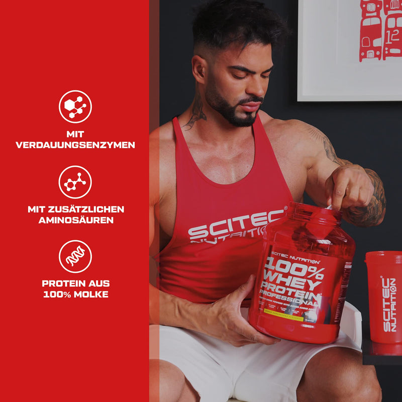 [Australia] - Scitec Nutrition 100% Whey Protein Professional - Enriched with additional amino acids and digestive enzymes - Gluten free - Palm oil free, 1 kg, vanilla 33 servings (pack of 1) 