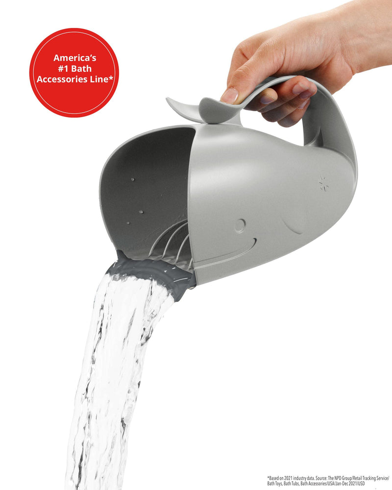[Australia] - Skip Hop Baby Bath Rinse Cup, Moby Tear-free Waterfall Rinser, Grey 
