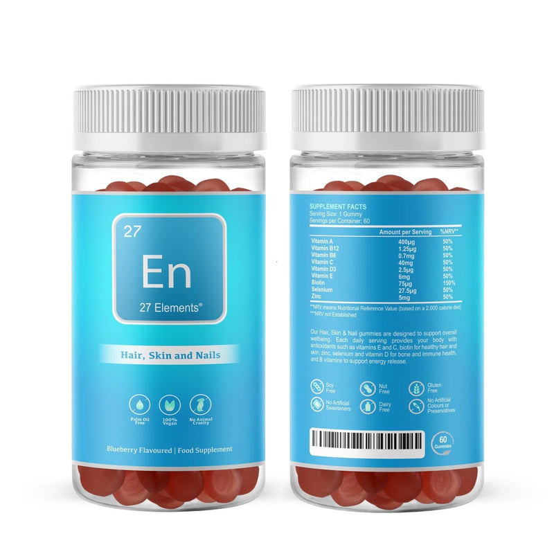Biotin Hair Growth + Multivitamin Gummies | Two Months Supply - 60 Vegan Gummies | Biotin = 300% NRV | Chewable Beauty Vitamins for Adults & Children | Gluten & Palm Oil Free | Made in the UK