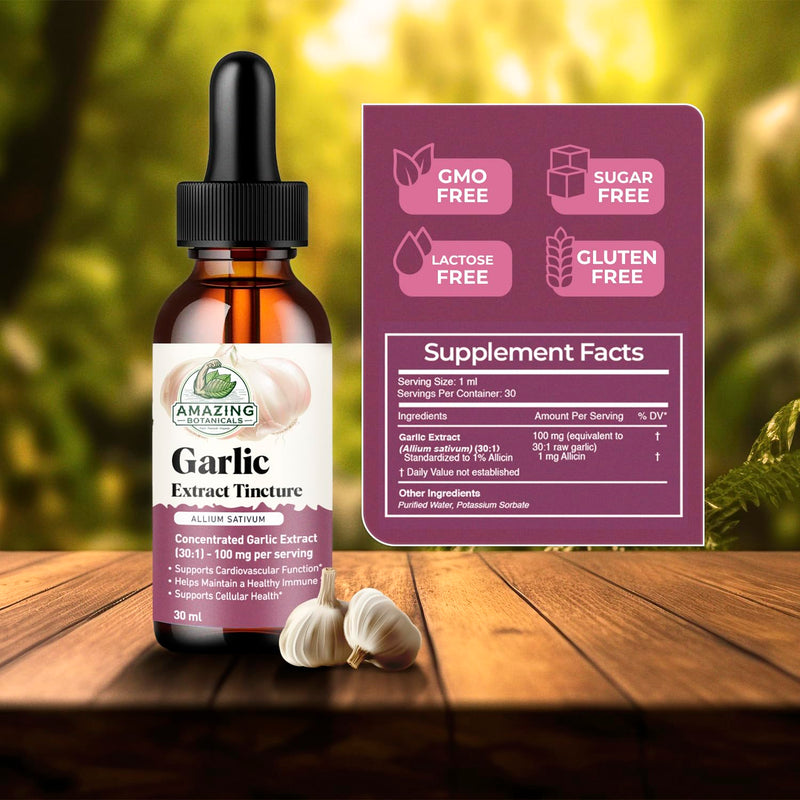 [Australia] - Garlic Tincture ‚Äì Allium Sativum Herbal Extract ‚Äì High Potency Liquid Supplement ‚Äì (1oz) 1 Fl Oz (Pack of 1) 