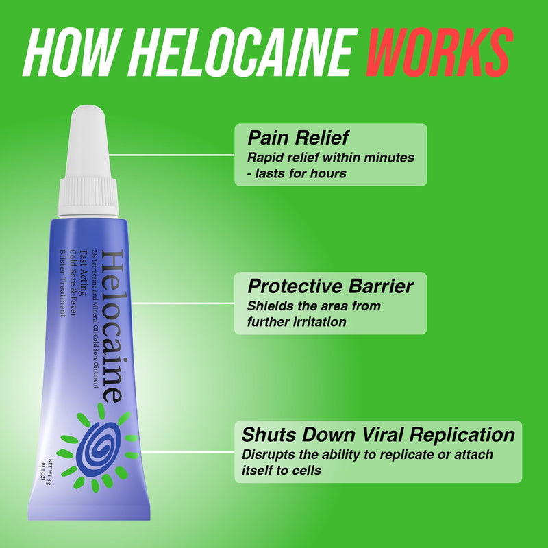 [Australia] - Fast Acting Cold Sore Canker Sore Treatment for Lips & Inside Mouth, Oral and Topical Rapid Pain Relief Over-The-Counter, 3g, 0.1 oz Tube, 1 Pack 