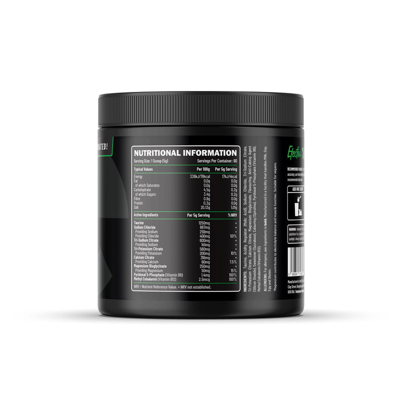 Efectiv Hydration Electrolytes Powder - 300g, 60 Servings - Vegan Electrolyte Powder with Key Minerals - Calcium, Magnesium, Potassium, Sodium - Zero Sugar Electrolytes (300g, Salty Lime)