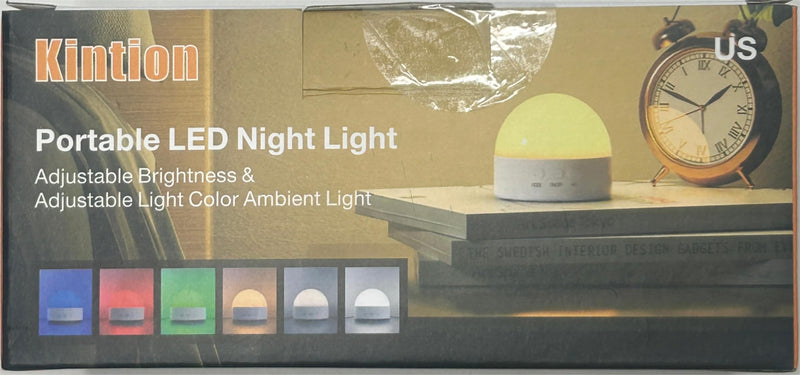 [Australia] - Kintion 2pcs Portable LED Night Light for Kids and Adult Bedside(with RGB Mode), Dimmable Warm/Red 6 Color Light Nursery Night Lamp, Soft Eye Caring Night Light for Baby Breastfeeding and Sleep Aid 2 Pcs 