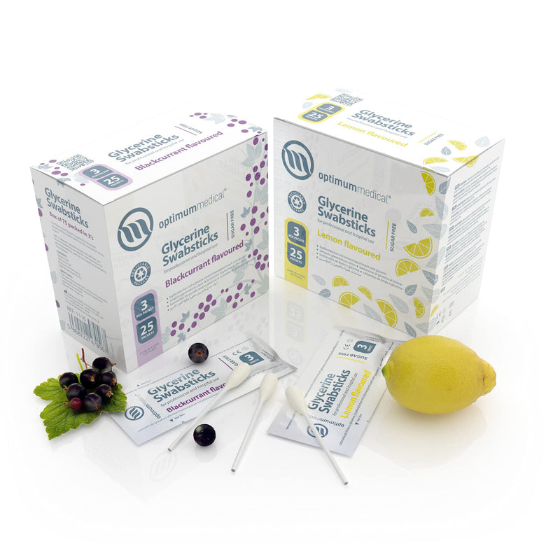[Australia] - OPTIMUM MEDICAL Glycerin Swabsticks (x75) ‚Äì Lemon Flavour Pleasant Tasting Sugar Free Swab Sticks for Dry Mouth Relief (Lemon) 