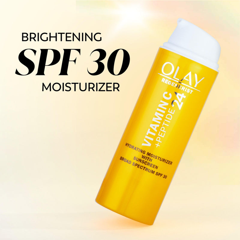 Olay Vitamin C Hydrating moisturizer with sunscreen, SPF 30, 1.7 Oz (Pack of 2) 1.7 Fl Oz (Pack of 2)