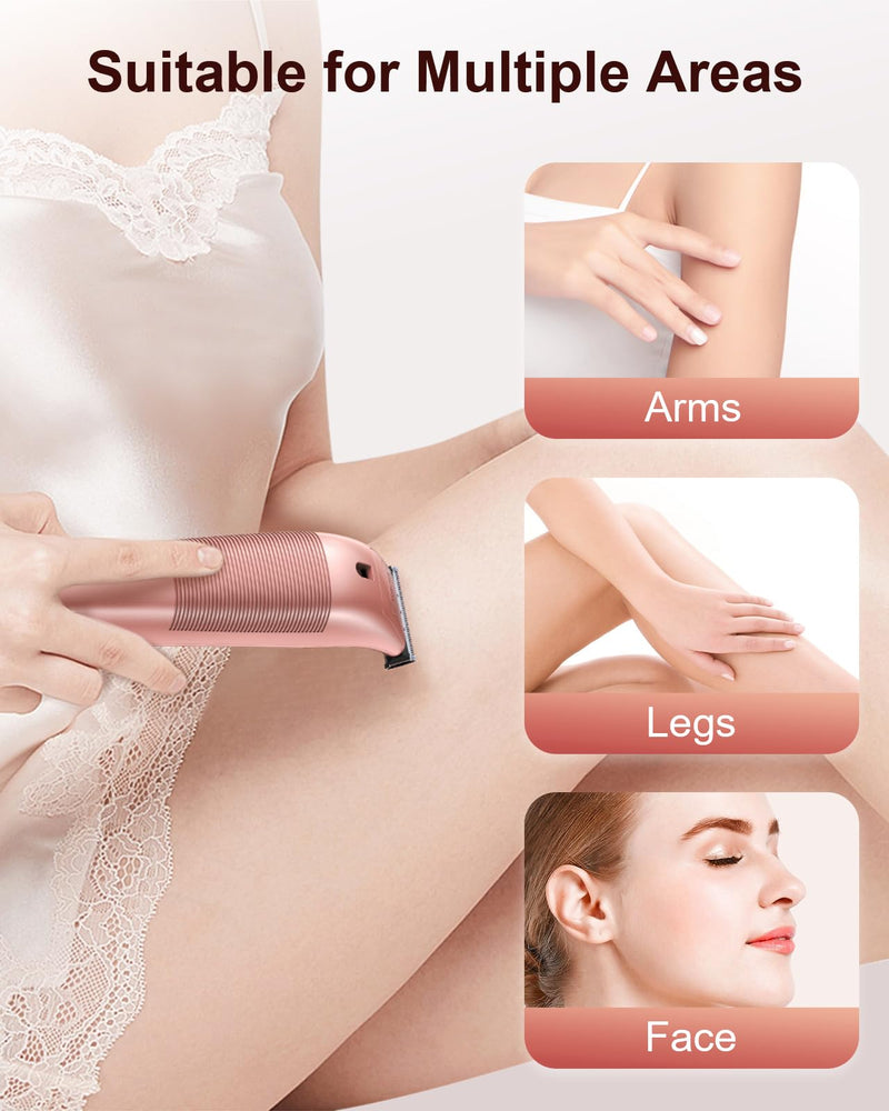 [Australia] - Electric Razors for Women, IPX6 Waterproof & Skin-Friendly Electric Shaver for Women, Rechargeable Women's Electric Razor with USB Charge Dock, Trimmer for Women for Legs, Body, Arm, Face 