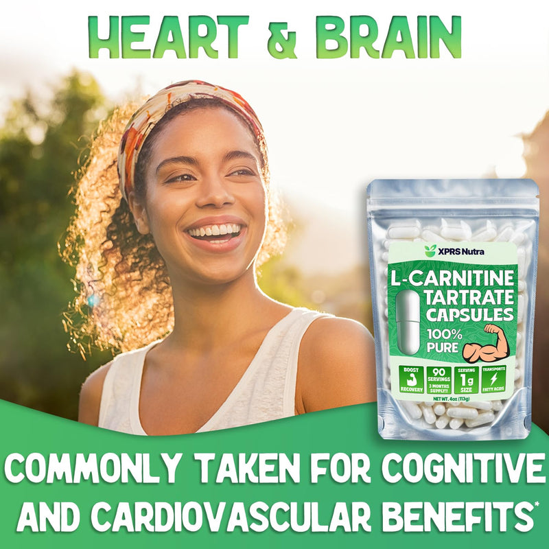 [Australia] - XPRS Nutra L Carnitine Supplement - 360 Capsules of L Carnitine Tartrate - 6 Month Supply of L-Carnitine 500mg Capsules - 180 Servings of L-Carnitine 1000mg Capsules 