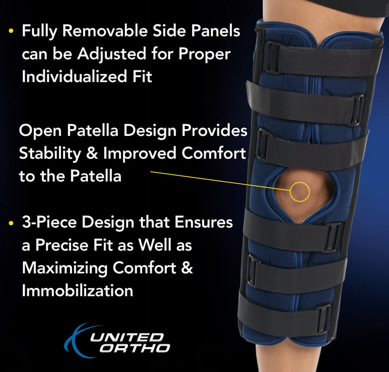 [Australia] - United Ortho 61024 3-Panel Knee Immobilizer, 24" Size Navy 24" 