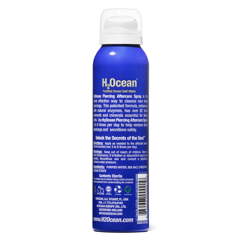[Australia] - H2Ocean Patented Piercing Aftercare Spray Sea Salt Saline 4oz 