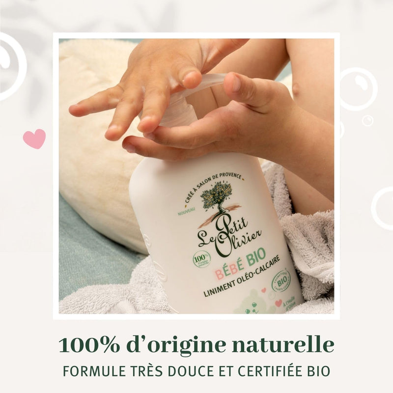 [Australia] - LE PETIT OLIVIER - Oil-lime liniment - Organic baby - from birth - gently cleanses the baby's buttocks - certified organic - 100% natural origin - tested under pediatric oil-lime liniment 