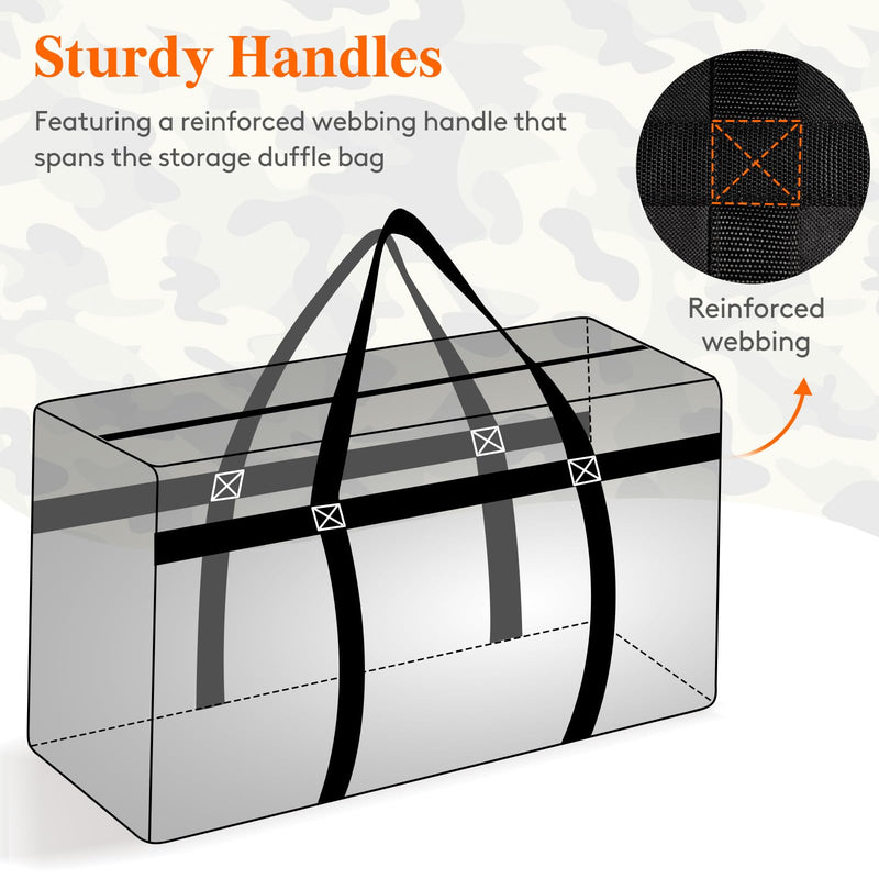 Lifewit 120L Extra Large Storage Duffle Bag for Traveling, Foldable Moving Bag with Zippers and Handles, Heavy Duty Storage Bags Big Totes for Travel Camping, Storage Bins with Lids for Luggage 2 Pack