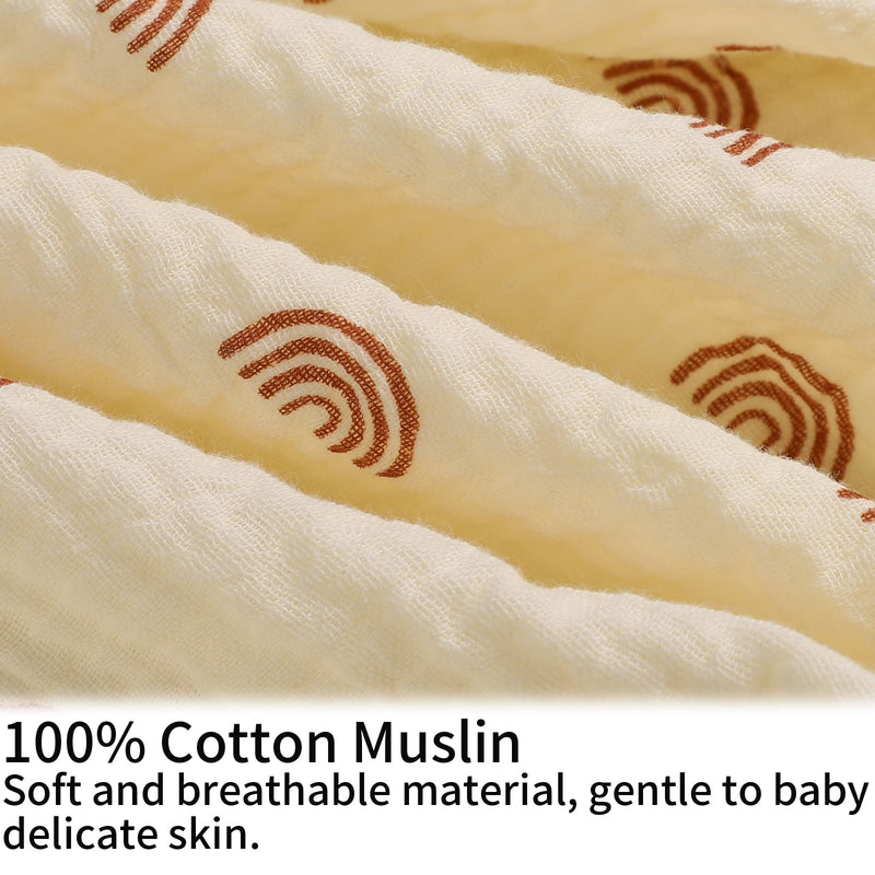 [Australia] - Muslin Nursing Pillow Cover Soft 100% Cotton Feeding Pillow Slipcover Fits Standard Infant Nursing Pillow or Positioner for Boy and Girl, Rainbow Printing 