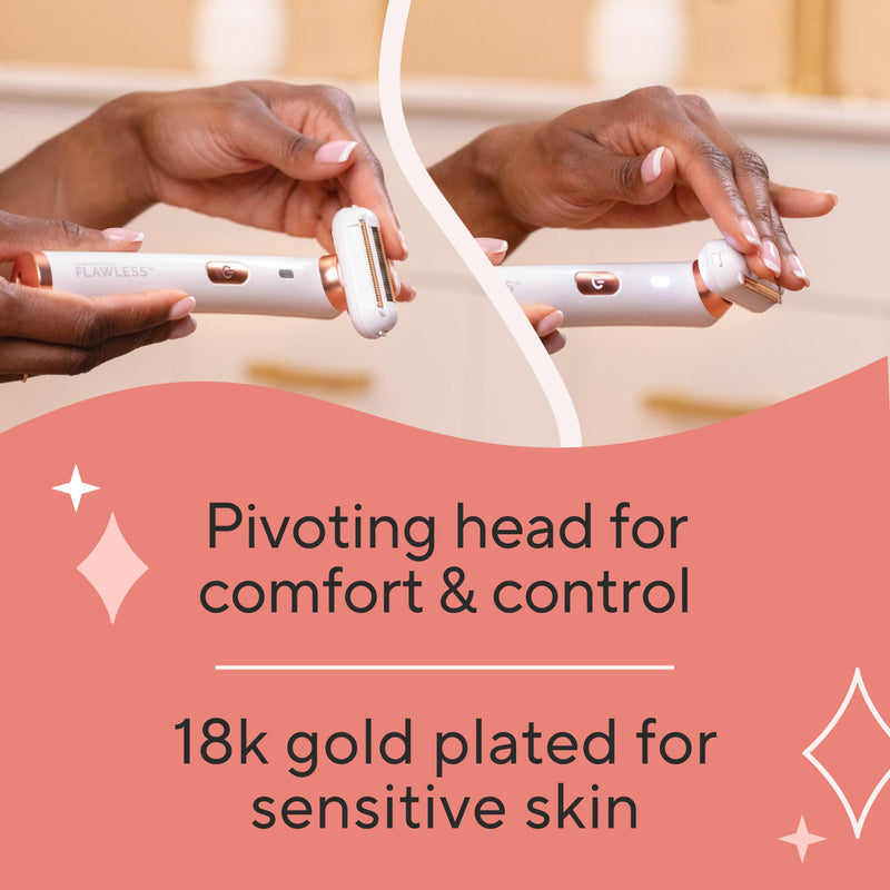 [Australia] - Finishing Touch Flawless Legs, Electric Razor for Women, Pivoting Head Leg Hair Remover with LED Light for Instant and Painless Leg Hair Removal New Version 