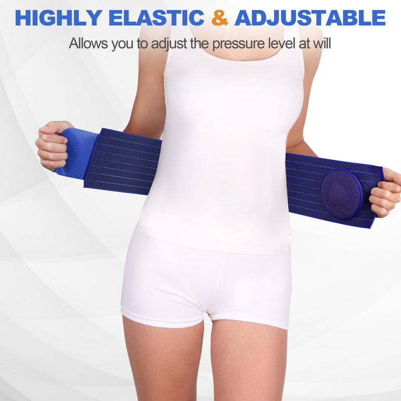 Umbilical Hernia Belt - For Men and Women – Abdominal Hernia Binder for Belly Button Navel Hernia Support, Helps Relieve Pain - for Incisional, Epigastric, Ventral, & Inguinal Hernia M