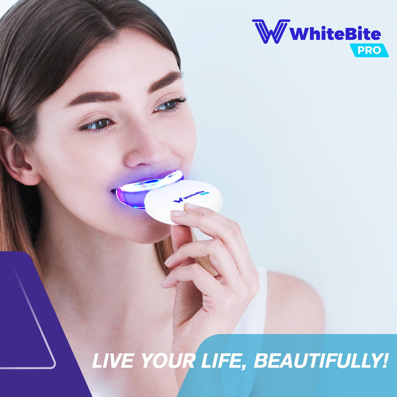 Whitebite Pro Teeth Whitening Kit for Sensitive Teeth – 32X LED Light + 35% Carbamide Peroxide Gel + Remineralizing Gel | Dental-Grade Whitening at Home