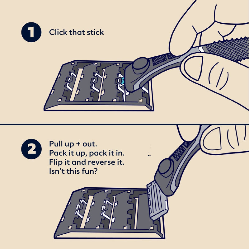 [Australia] - Dollar Shave Club 8 Count 6 Blade Razor Refills with Built-in Trimmer - Not Compatible with Heritage/Executive Razors 8 Count (Pack of 1) Cartridges 