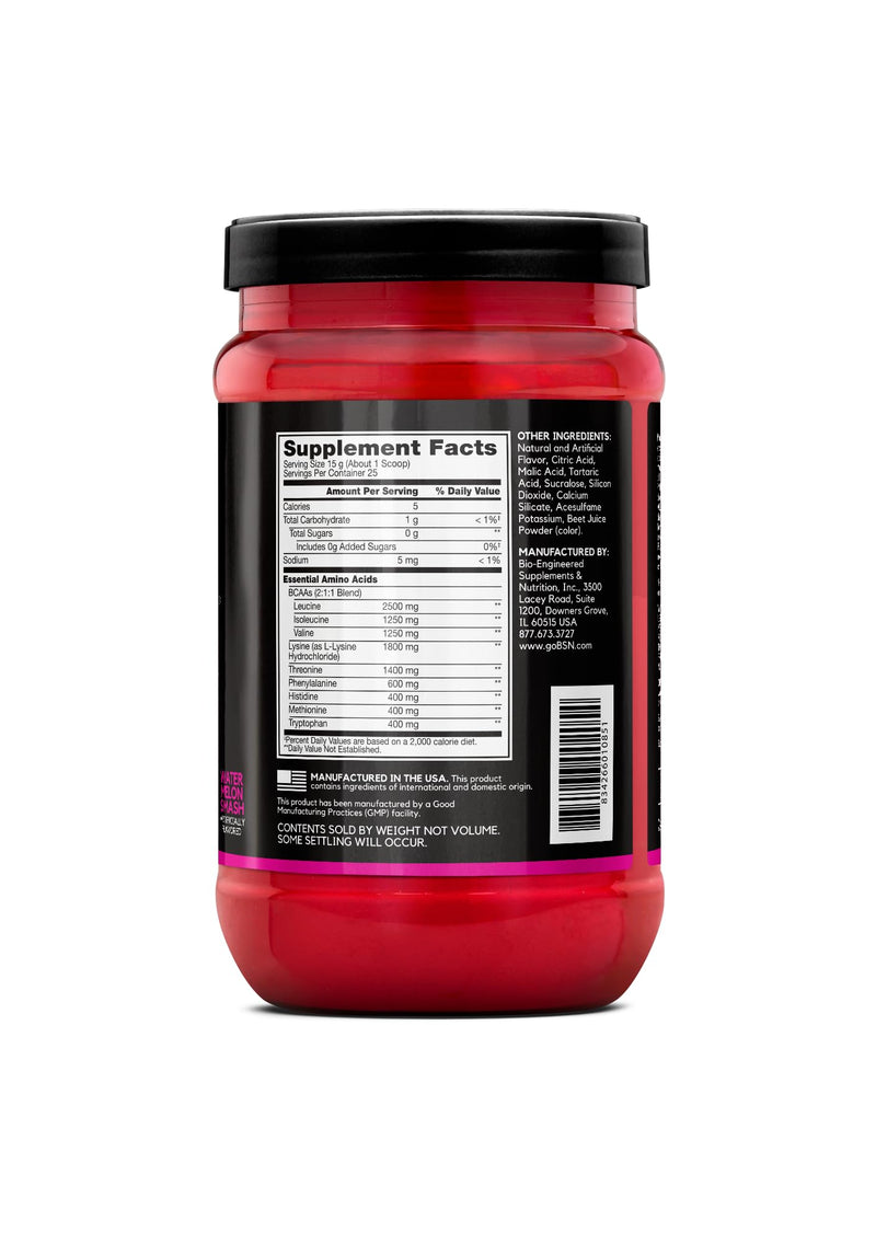 [Australia] - BSN Amino X EAAs, Muscle Recovery & Endurance, 10g Essential Amino Acids, 5g BCAAs, Zero Sugar, Caffeine Free, Watermelon Splash, 13.2oz, 25 Servings 25 Servings (Pack of 1) 