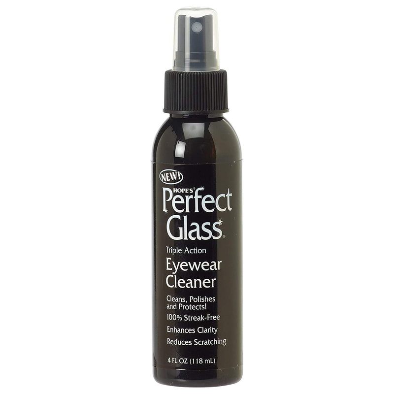 HOPE'S Perfect Glass Eyewear Cleaner - Eye Glass Cleaner for Glasses and Sunglasses - Anti Scratch and Anti Glare Lens Cleaner Spray, 4 Fl Oz, Pack of 1 4 Fl Oz (Pack of 1)