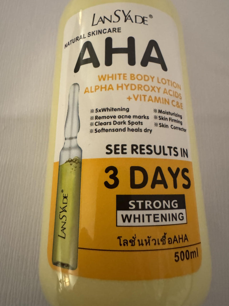 AHA Body Lotion with Vitamin C&E, 500ml