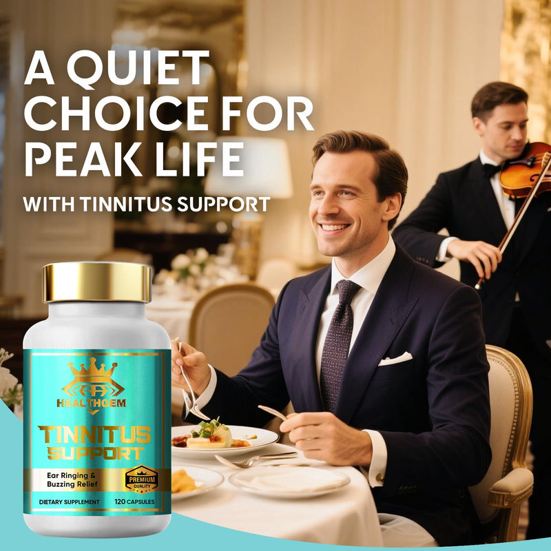 [Australia] - Tinnitus Relief for Ringing Ears,120 Capsules Tinnitus Relief Supplement, Natural & Effectively Relieve Earache & Reduce Ear Noise for Men & Women | 60-Day Supply 120 Count(Pack of 1) 
