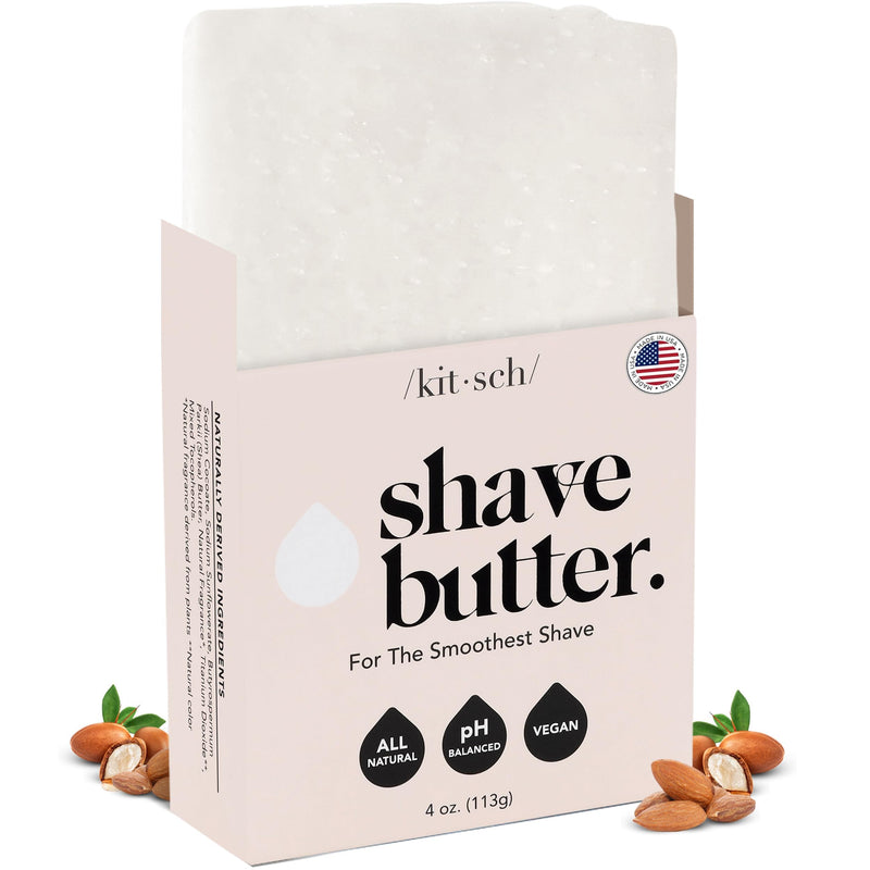 [Australia] - Kitsch Shaving Soap for Women - Hydrating Shave Butter & Shave Soap Bar - Nourishing Bar Soap for Smooth, Irritation-Free Shave ‚Äì Paraben, Silicone & Sulfate-Free - Vegan, Made in USA - 4 oz Shave Butter Bar 