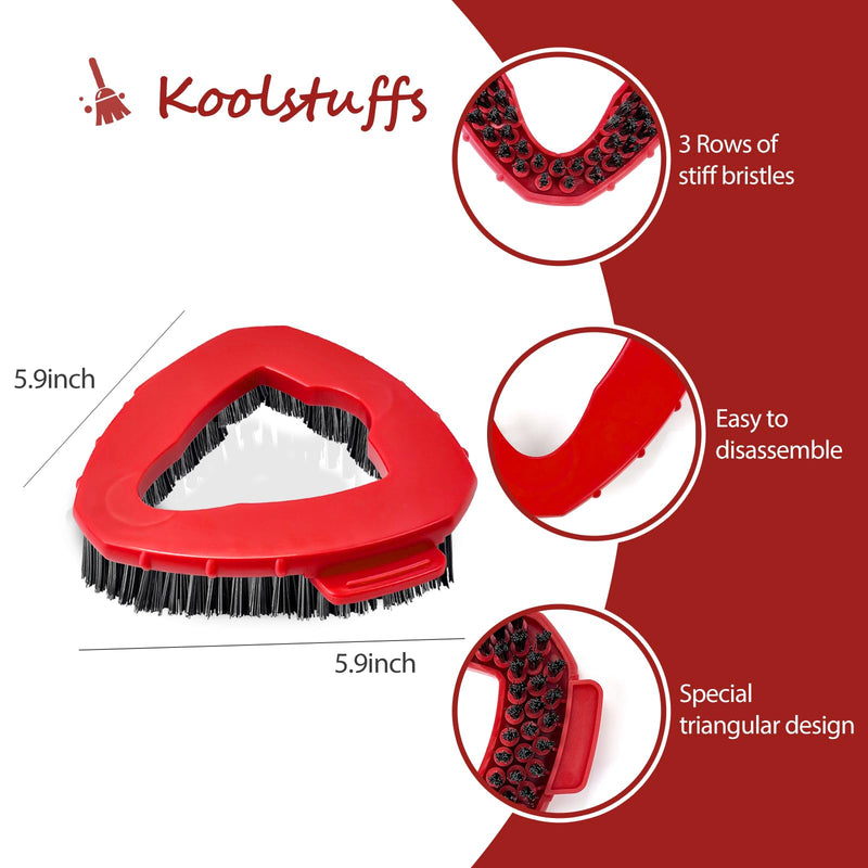 [Australia] - Scrub Brush, 2 Pcs Spin Mop Scrub Brush Head Compatible EasyWring 1-Tank System, Hard Bristle Cleaning Brush for Bathroom, Kitchen, Tub and Tile (Not Fit RinseClean 2-Tank) 1-TANK Scrub Brush (2pcs) 