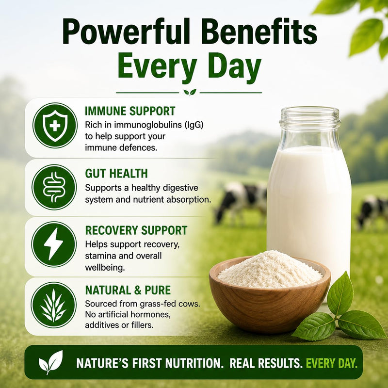 Colostrum Powder | 100 Servings | 50% IgG | Freeze-Dried | First 4-6 Hour Milking Grass Fed Colostrum - Bovine Colostrum, Gut Health Bloating Immunity Skin & Hair, Keto, Gluten & Fat Free (3.5 Oz)