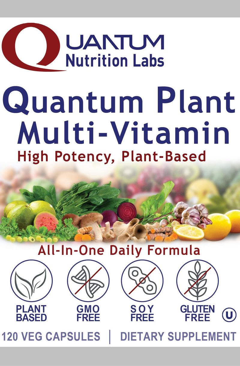 QNL Quantum Plant Multi-Vitamin - Complete Multivitamin - Immune Support for Adults - Natural Multivitamin for Men & Women - 120 Plant-Source Capsules