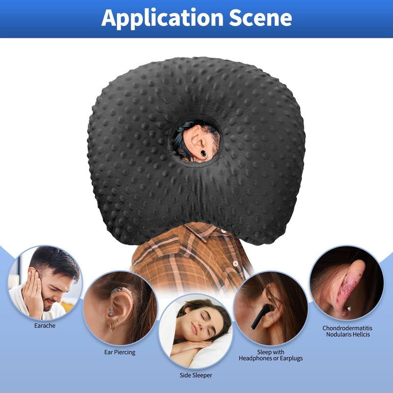 [Australia] - Ear Piercing Pillow with an Hole for CNH/Piercing Healing, Pain Relief, Anti-Pressure Sores,Soft Washable Cotton-Polyester(Purple) Purple 