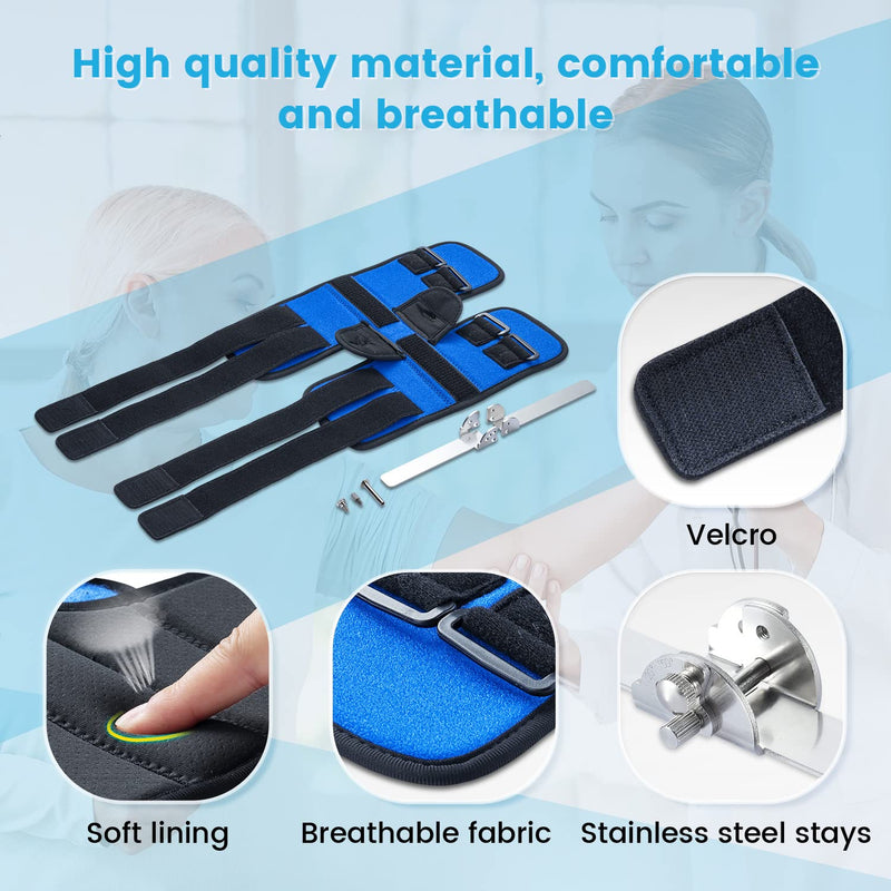 [Australia] - Elbow Splint Brace for Cubital Tunnel Syndrome and Ulnar Nerve Entrapment,New Upgraded with 4 Angles Adjustable,Fixed Elbow,Prevent Excessive Bending,for Men,Women,fits Left and Right Arm -S/M M 
