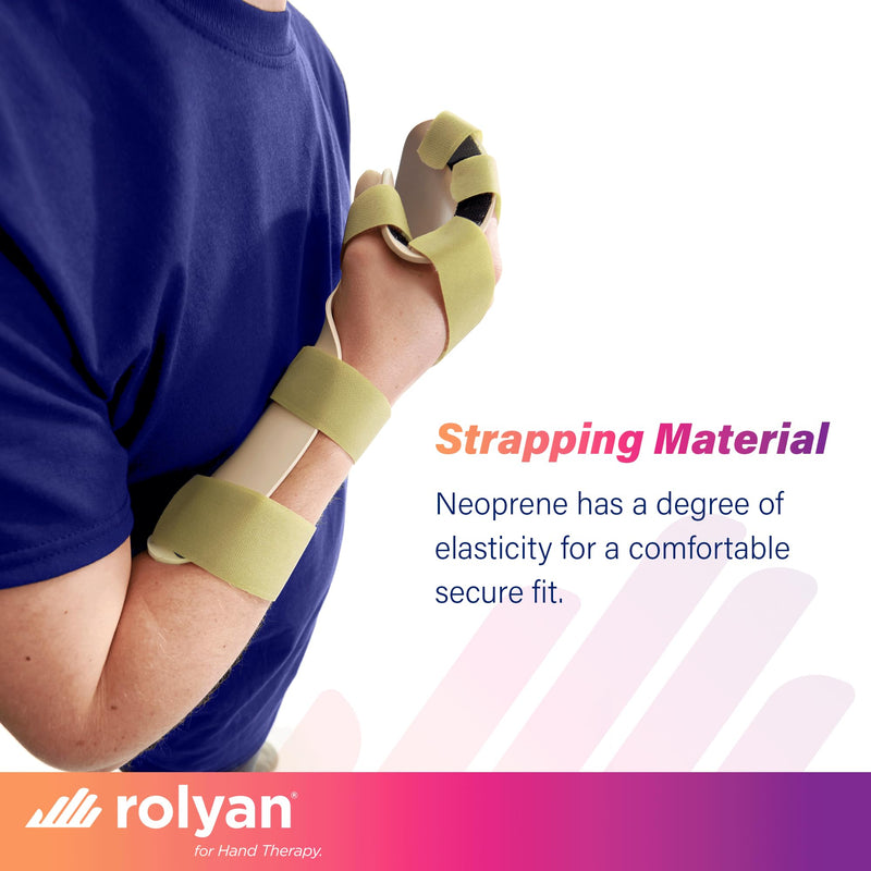 [Australia] - Rolyan Neoprene Strapping Material, 1/8" x 1" x 3.5 yd, Beige, For Use With Thermoplastic Splinting Material, Hook Receptive Strap for Braces and AFOs, Soft Cushioned Strap for Custom Fit,Trim to Fit 1/8"x 1"x 3-1/2 yd. 