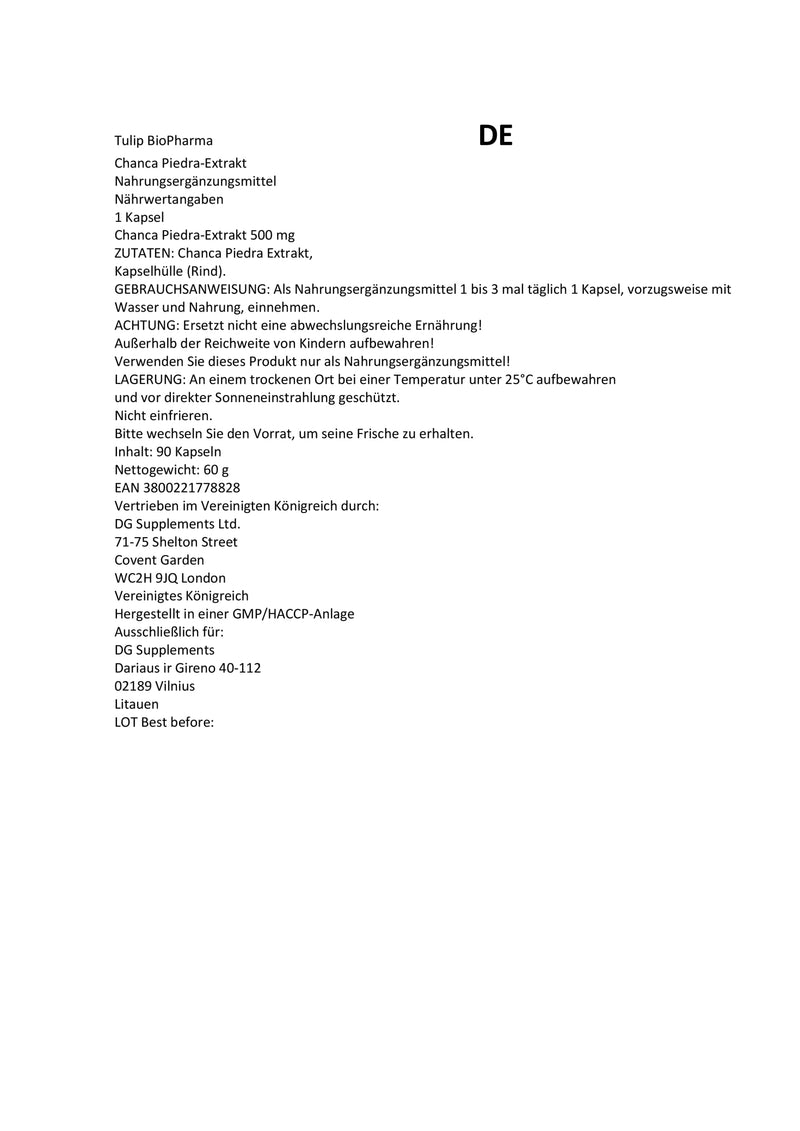 [Australia] - Chanca Piedra Extract 500mg 90 Capsules, Laboratory Tested, Stone Breaker, Quebra Pedra, Phyllanthus Niruri 