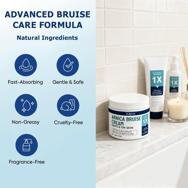 Arnica Bruise Cream Extra Strength,Fast-Acting for Bruising & Swelling on Thin Skin - Advanced Formula with Arnica Montana Vitamin K C & E - Soothing Hydrating for Face and Body 1pcs