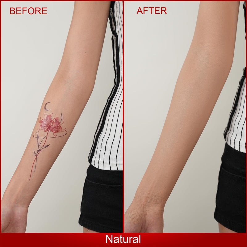 [Australia] - Body Coverage Perfector - Tattoo Cover Up Makeup,Body Foundation,Waterproof No Transfer Leg & Body Makeup (Natural) Natural 