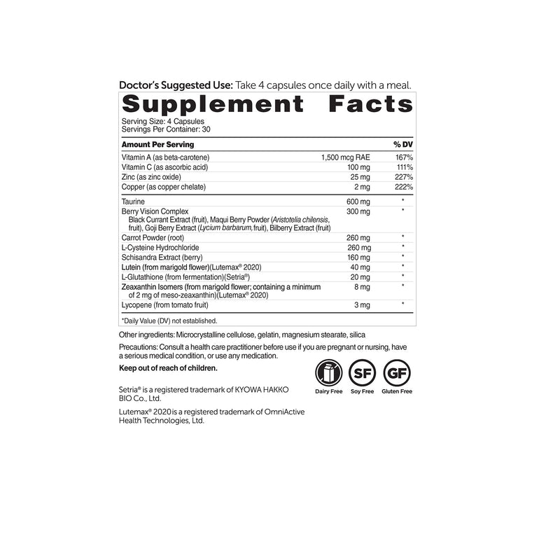[Australia] - Dr. Whitaker's Vision Essentials Gold - Eye Health Supplement with 40 mg of Lutein Plus, Zeaxanthin & Taurine - Supports Macular Health and Shields Eyes Against Blue Light Exposure (120 Capsules) 120 Count (Pack of 1) 