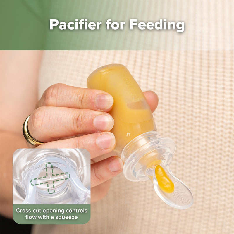 [Australia] - haakaa Penguin Dual Feeding Syringe Set-Baby Medicine Dispenser and Food Dispensing Spoon Feeder,Medical-Grade Silicone 