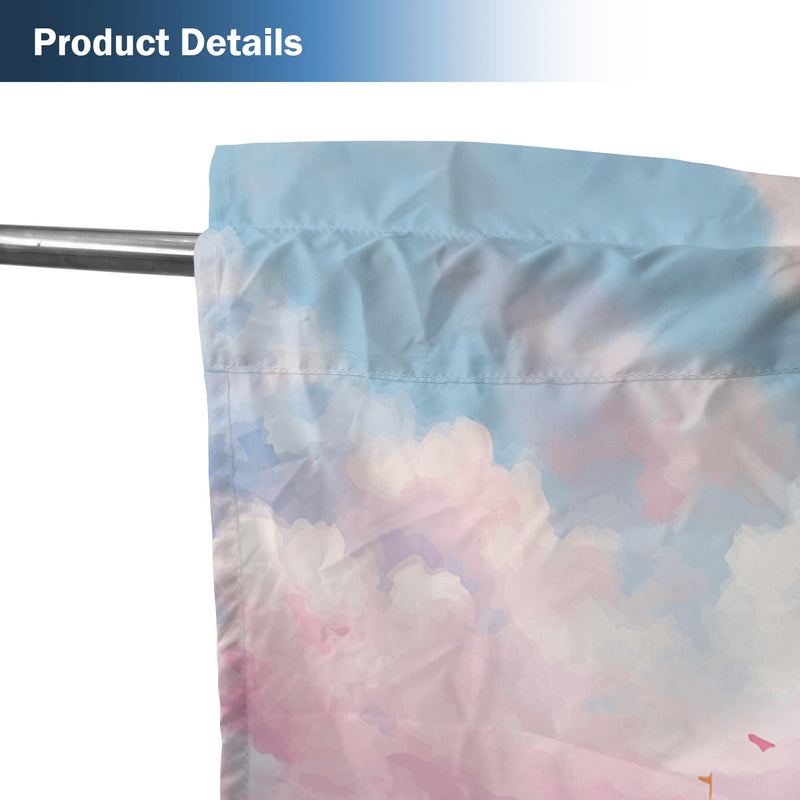 [Australia] - Princess Castle Window Curtains for Kids Girls Magic Pink Fantasy World Fairytale Landscape Baby Living Room Bedroom Nursery Toddler Home Rod Pocket Drapes Decor 84 in x 84 in 16 