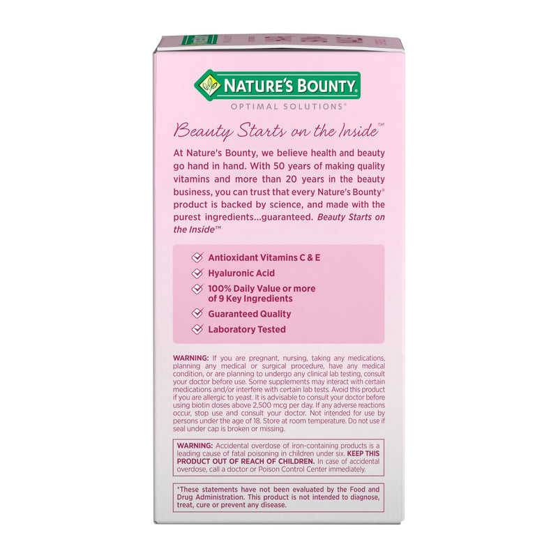 Nature's Bounty Advanced Hair, Skin & Nails, 150 Rapid Release Softgels Unflavored 150 Count