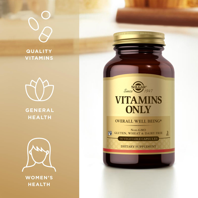 Solgar - Vitamins Only Vegetable Capsules 90 Count 90 Count (Pack of 1) No Color