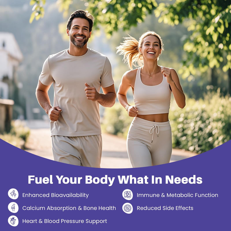 [Australia] - Magnesium Potassium Vitamin D3 K2 10000IU Supplement - Supports Bone, Heart, Immune Health, Mood Balance & Energy for Women & Men - Enhanced Absorption, Non-GMO - 60 Capsules Capsule 