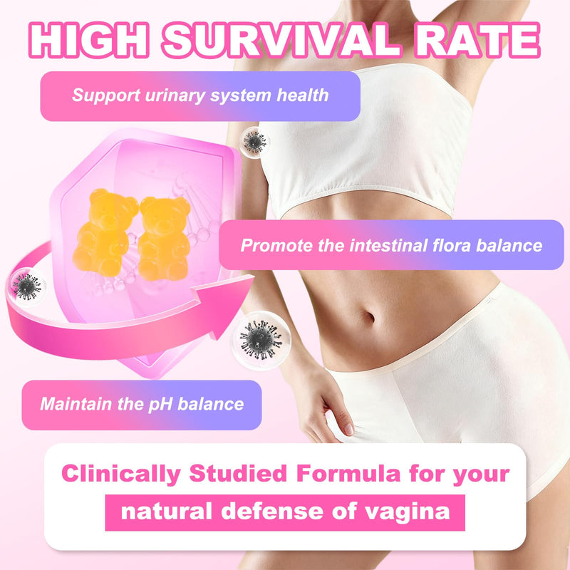 2 Packs Feminine Balance Gummies for Women, Pineapple Flavor | PH Balance Gummies Support Women's Health, Vaginal Flora, Gut Health & Immune System, Vegan, Gelatin & Gluten-Free, 120 Count 60 Count (Pack of 2)