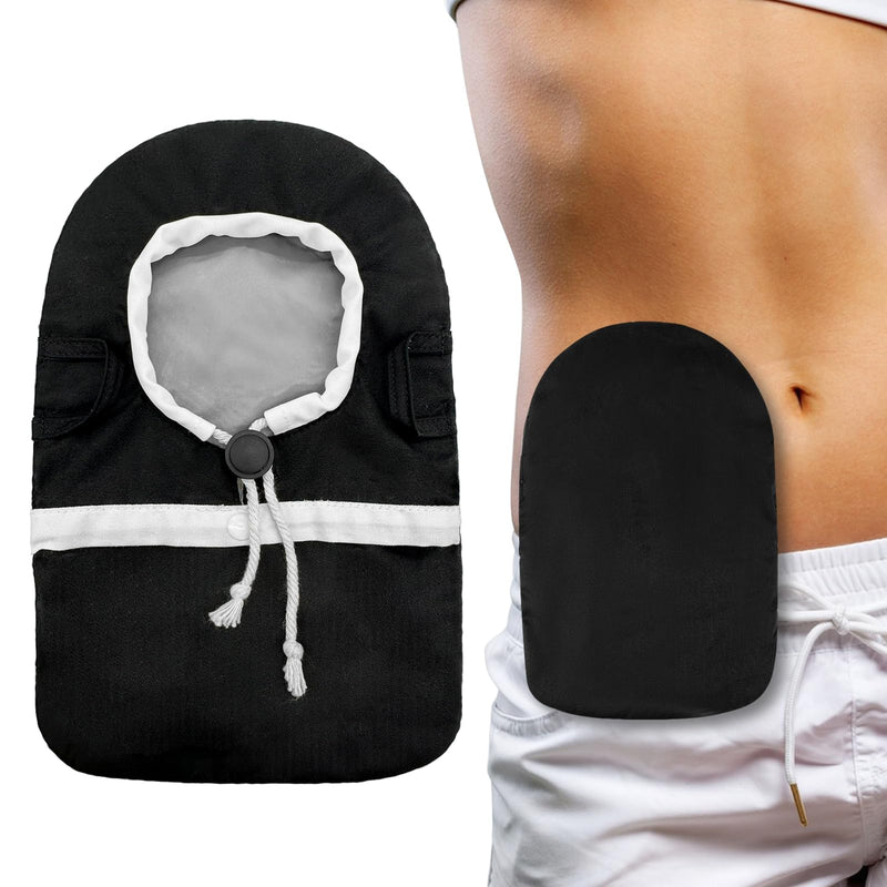 [Australia] - Ostomy Bag Covers, Ostomy Belt for Men & Women, Liner Waterproof Colostomy Bag Covers Ostomy Supplies Black 