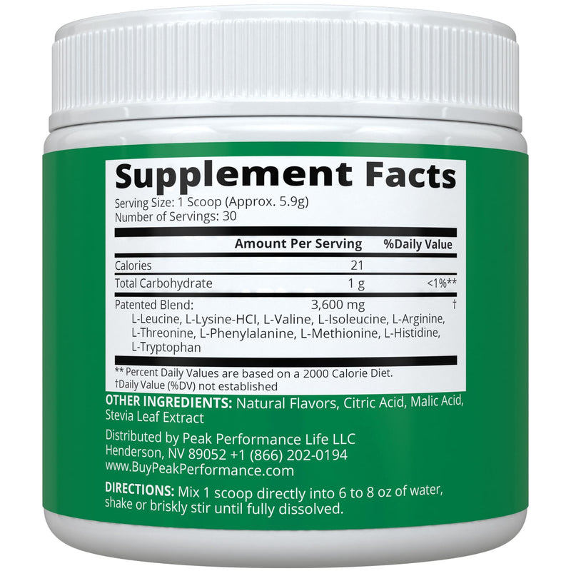 [Australia] - All 9 Essential Amino Acids Powder with 26 Clinical Studies. EAAs 32X Effective vs BCAA / BCAAS Branched Chain Aminos. Pre or Post Workout EAA Supplement for Energy and Muscle Growth. Lemon Lime 