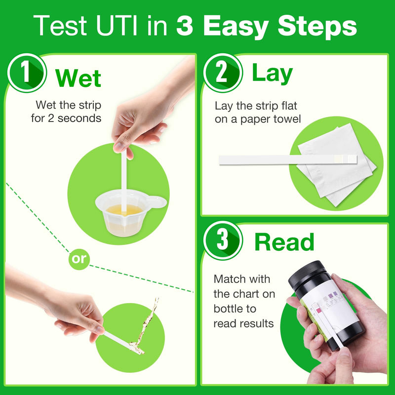 Easy@Home UTI Test Strips 25 Tests, Instant Urine Test Kit for UTI Infections, Women Urinary Tract Bladder Infection Testing, Results in 2 Min (UTI-25P) | Instant Urine Test Kit for UTI Infections, Women Urinary Tract Bladder Infection Testing, Results...
