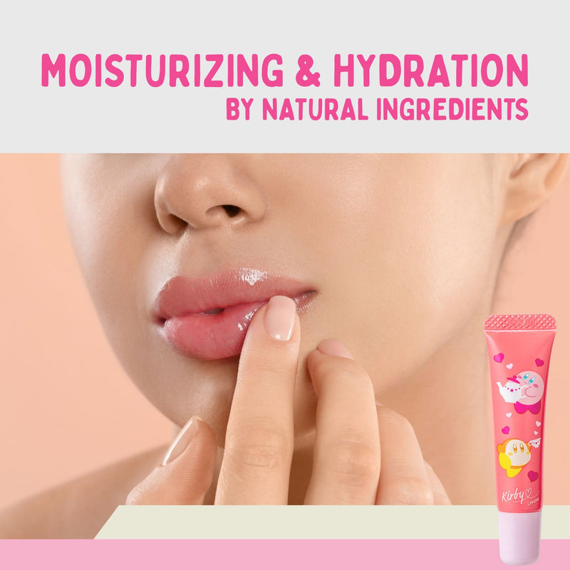 Kirby Peach Lip Gloss for Girls, Hydrating Lip Gloss for Women with Tea Leaf, Rose& Star Fruit Extract & Vitamin E, Cute Lip Oil, Lip Balm & Lip Moisturizer Made in Japan, Peach Tea 1