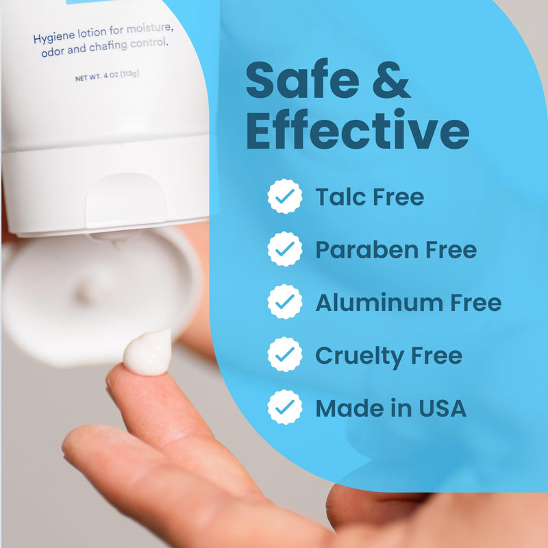 Super Fresh Body Powder Lotion, Talc Free Anti-Chafing, No Mess, 4oz 2-Pack | Talc Free Anti Chafing Deodorizing No Mess Body Powder Cream, Men and Women Natural, Sweat and Odor Protection 4 fl oz 2-Pack 4 Fl Oz (Pack of 2)