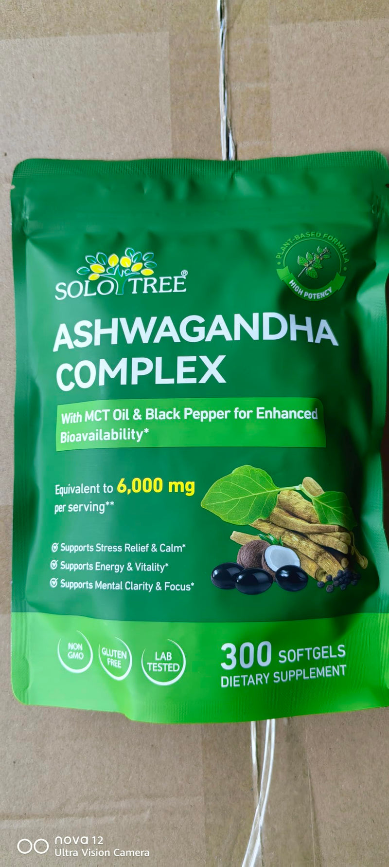 Ashwagandha Complex 6000mg Equivalent Softgels | 20:1 Root Extract with MCT Oil & Black Pepper | Herbal Adaptogen to Support Calm, Energy & Mental Clarity – 300 Softgels 5 Month Supply